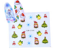 Новорічний стікер на нігті під гель лак-розмір стікера 6*5см, інструкція по застосуванню є в описі товару