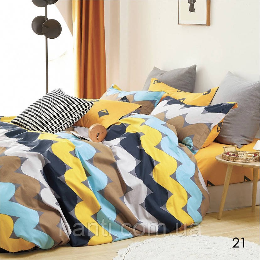 Комплект постільної білизни  Isleep Евро Сатин Twill 21, фото 1