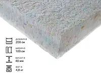 Поролон вторинного спінювання (60) 2000х1000 мм толщина листа: 40мм