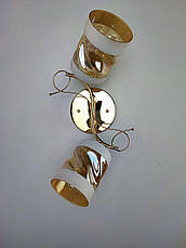Люстра під стелю золото 2 скляних плафони 48х15х23 см, фото 3