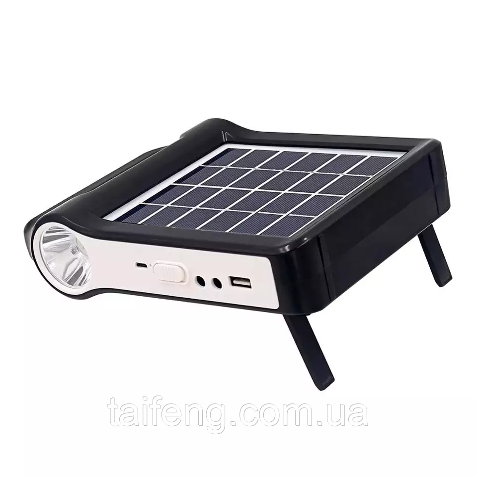 Ліхтар Power Bank радіо блютуз (2400mAh) із сонячною панеллю