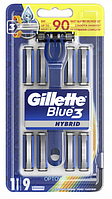 GILLETTE BLUE 3 Hybrid Джілет станок + 9 зміних касет