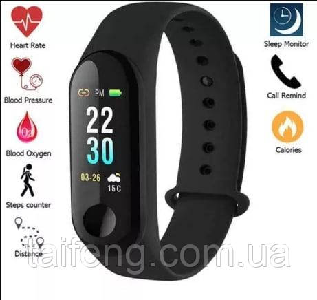 Фітнес-годинник М3, смарт браслет smart watch, аналог mi band 3, трекер, сенсорний фітнес-годинник