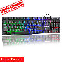 Дротова ігрова клавіатура SUNROSE K201 | кольорова підсвітка | бризкозахищена клавіатура