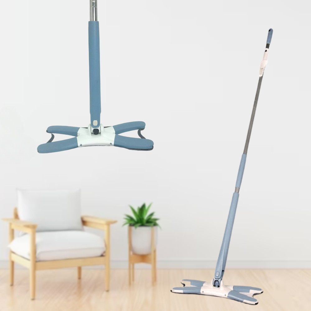 Швабра ледарка з автоматичним вертикальним віджимом телескопічна Spin Mop 360 з мікрофіброю