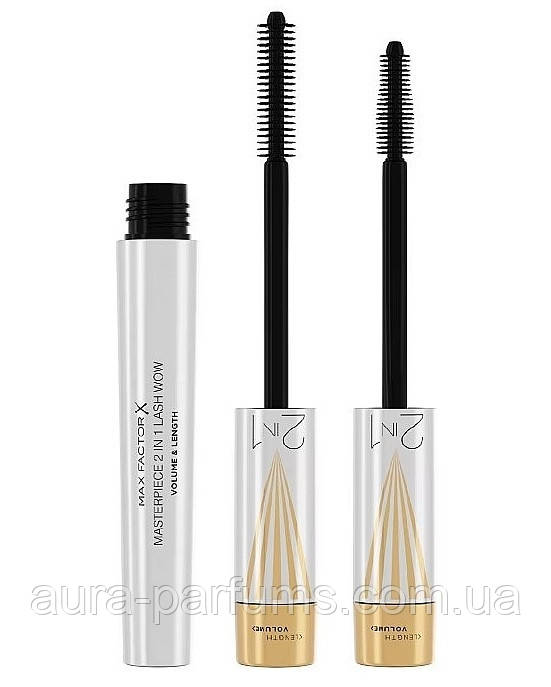 Туш для вій Max Factor Masterpiece 2 In 1 Lash Wow Volume & Length Mascara 001 Black