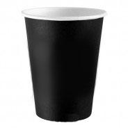 Паперові чорні стаканчики 400 мл Black&White одноразові для чаю