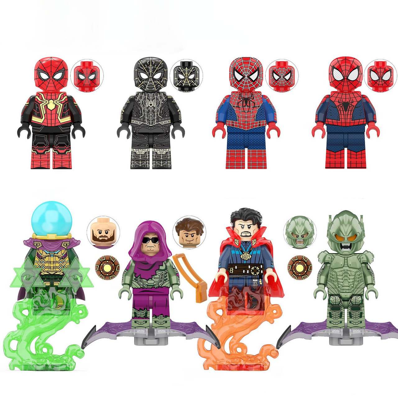 Набор человечки Марвел Человек паук фигурки для лего lego 8 штук мини ...