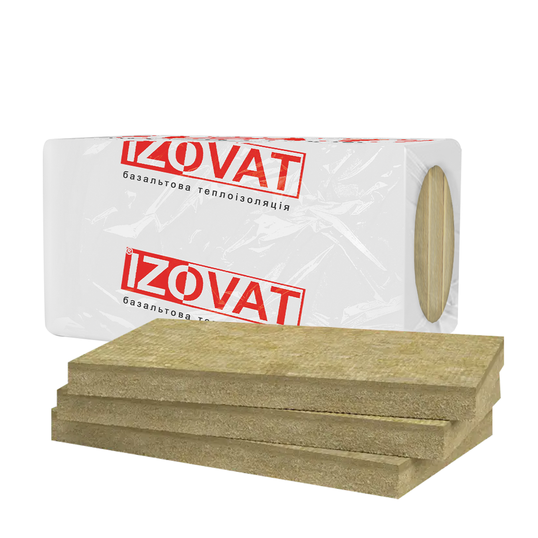 Плити теплоізоляційні з мінеральної вати Izovat 45 (1000х600х100-5шт) 3м2/уп