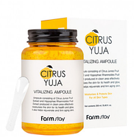 Ампульная сыворотка с экстрактом юдзу FarmStay Citrus Yuja Vitalizing Ampoule 250 мл