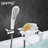 Змішувач для ванни GAPPO G3248, білий/хром, фото 2
