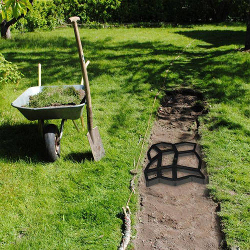 Форма для отливки садовых дорожек, 9 камер, 42 x 42 х 4 см (ID ...