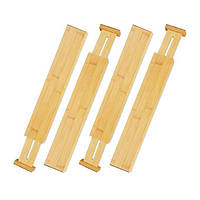 Набор из 4 бамбуковых разделителей для ящиков