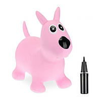 Надувное животное собака розового цвета
