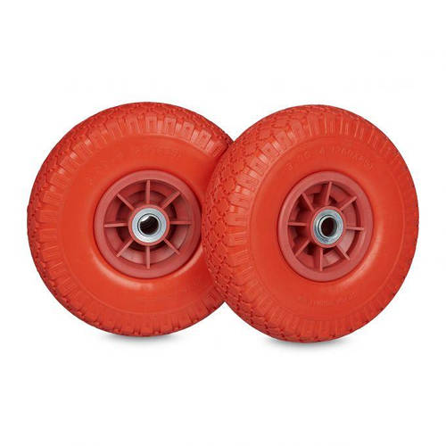 Комплект цельнорезиновых колес 3,00-4 дюйма для ручных тележек, 2 шт ...