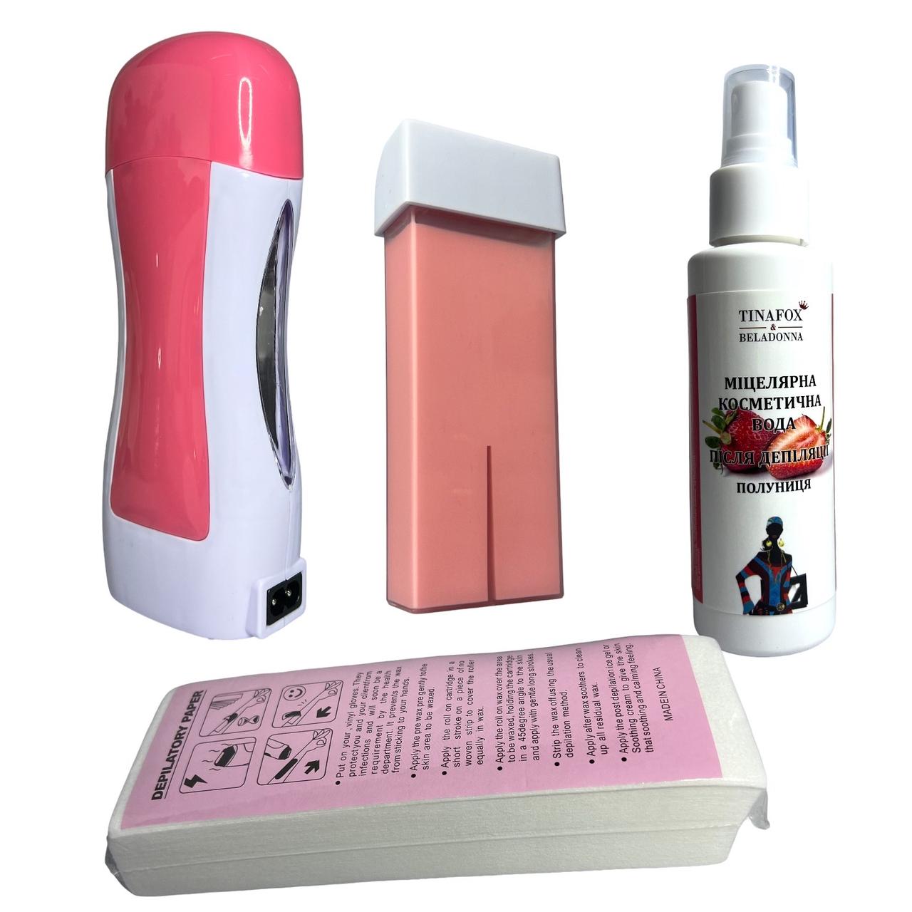 Набір для депіляції з воскопаваним записом і засіб після TINAFOX
