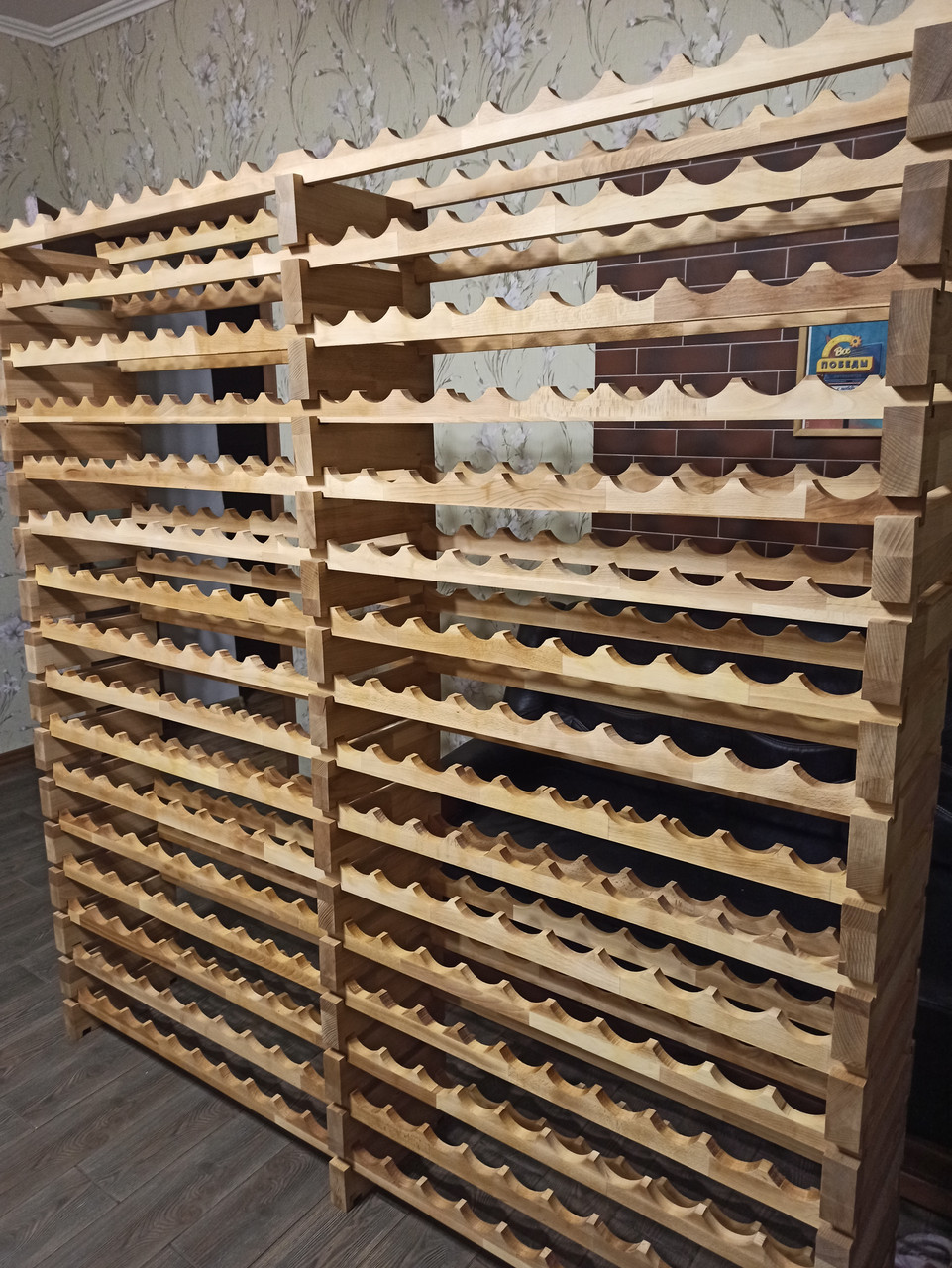 Купить Винный стеллаж деревянный на 320 бутылок. Любые размеры под ...