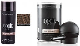 Загусник для волосся Toppik (Medium Brown) Середньо-коричневий + Насадка-розпилювач Toppik