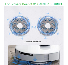 Серветка ганчірки для робота-пилососа Ecovacs Deebot T10 turbo X1 ( DEX11 ) T20 ( DLX23 ) T30 ( DDX14 ) X2 12шт, фото 5
