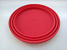 Миска силіконова складна туристична глибока тарілка для походу та кемпінгу 680 мл 155 х 55 мм Red, фото 4
