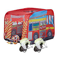 Набор из игровой палатки пожарной команды и 2-х пожарных касок, ПП/ПВХ/полиэстер, от 3 лет