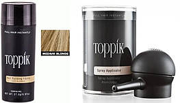 Загусник для волосся Toppik (Medium Blonde) Середня блондинка — русявий + Насадка-розпилювач Toppik