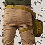 Тактична поясна сумка на стегно 900D в кольорі Койот, фото 10