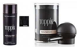 Загусник для волосся Toppik (Black) Чорний + Насадка-розпорошувач Toppik