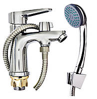 Змішувач для умивальника Zerix PUD1 045 з виходом на душ (лійка+шланг)