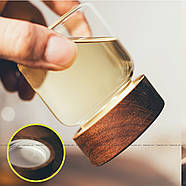 Банка для спецій скло, кришка гвинтова дерево акація, 130, 200 мл (збереження чаю, зберігання спецій), фото 2