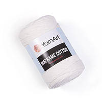 Пряжа шнур для макраме YarnArt Macrame Cotton 752 светло-молочный (ЯрнАрт Макраме Коттон)