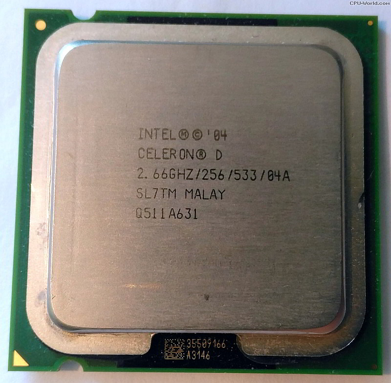 Процесор Intel Celeron D 330 2.66 GHz/256/533 (SL7TM) s775, tray