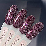 Гель-лак GeliX Flash Yuki 16, світловідбиваючий з пластівцями ЮКИ, фото 2