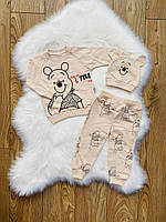 Костюм тройка (шапочка+кофта+штаны) Murat Baby с Винни Пухом 86-92 см Бежевый