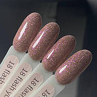 Гель-лак GeliX Flash Yuki 18, світловідбиваючий з пластівцями ЮКИ