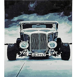 Картина за номерами Strateg ПРЕМІУМ Ретро авто Ford з лаком розміром 30х40 см (SS6627) PL-00037879