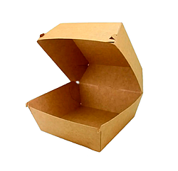 Упаковка для міні бургера 9.5х9.5х7см Крафт S собрана 100 шт.