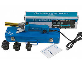 Паяльник для пластикових труб KRAISSMANN 1350 EMS 3 (1350 Вт; швидке нагрівання; круглий нагрівач) Німеччина