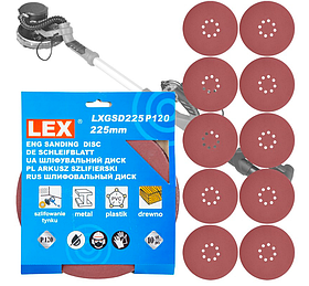 Набір абразивних дисків для шліфмашини LEX LXGSD225 P120