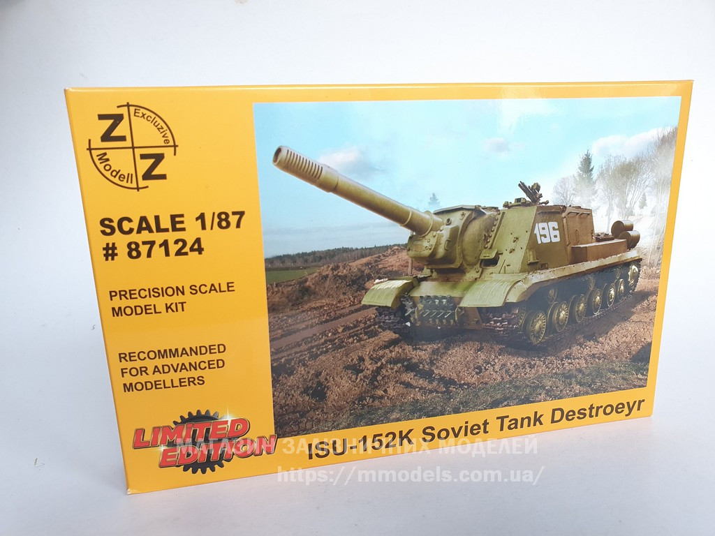 Модель для сборки - радянський броньований танк ІСУ-152, масштаба 1/87,H0, фото 1