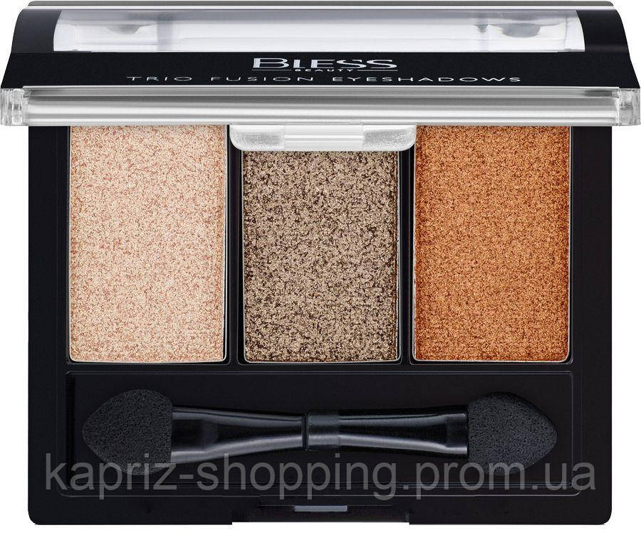 Тіні для повік потрійні Bless Beauty Trio Fusion Eyeshadows No09