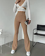 Женские стильные брюки лосины клеш Ткань: рубчик Размеры: 42-44, 44-46