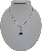 Жіноча срібна підвіска з хризаком і кубічним цирконієм