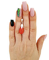 Срібна підвіска з коралом — теплий акцент у благородному сріблі