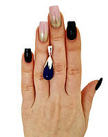 Срібна підвіска з лазуритом — глибокий синій акцент для витонченого стилю 💙