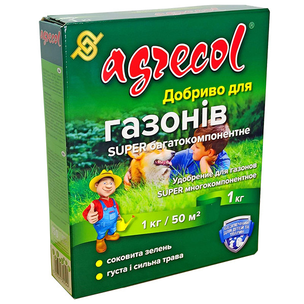 Добриво 1,2 кг для газонів багатокомпонентне Agrecol