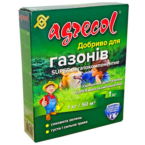 Добриво 1,2 кг для газонів багатокомпонентне Agrecol, фото 1