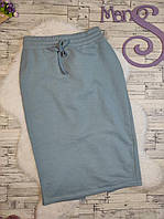 Женская тёплая юбка Zara мятного цвета с флисом Размер 46 М