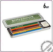 Набір цангових олівців Diamond Pencils, метал пенал, 6 шт. (5217)