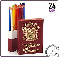 Набір кольорових олівців POLYCOLOR Retro, 24 кольори. (3824024020tk)